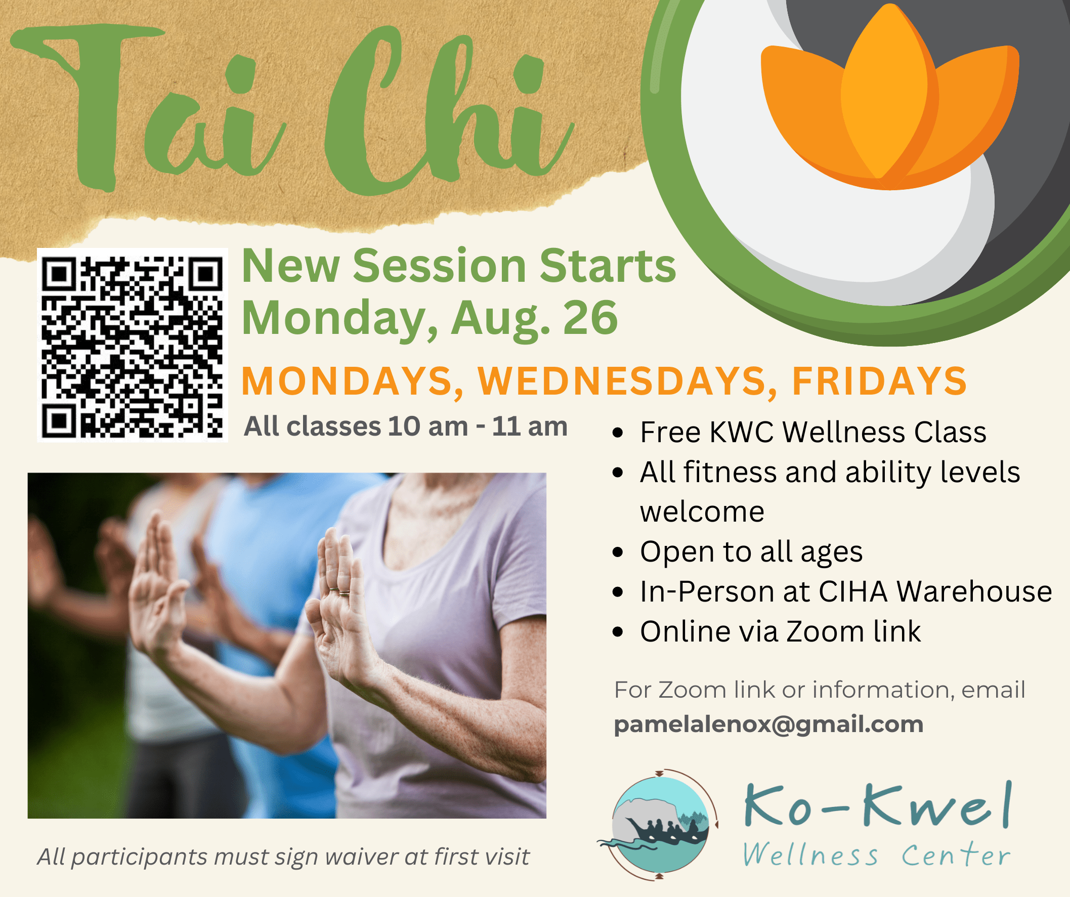 Tai Chi Sessions with Pam