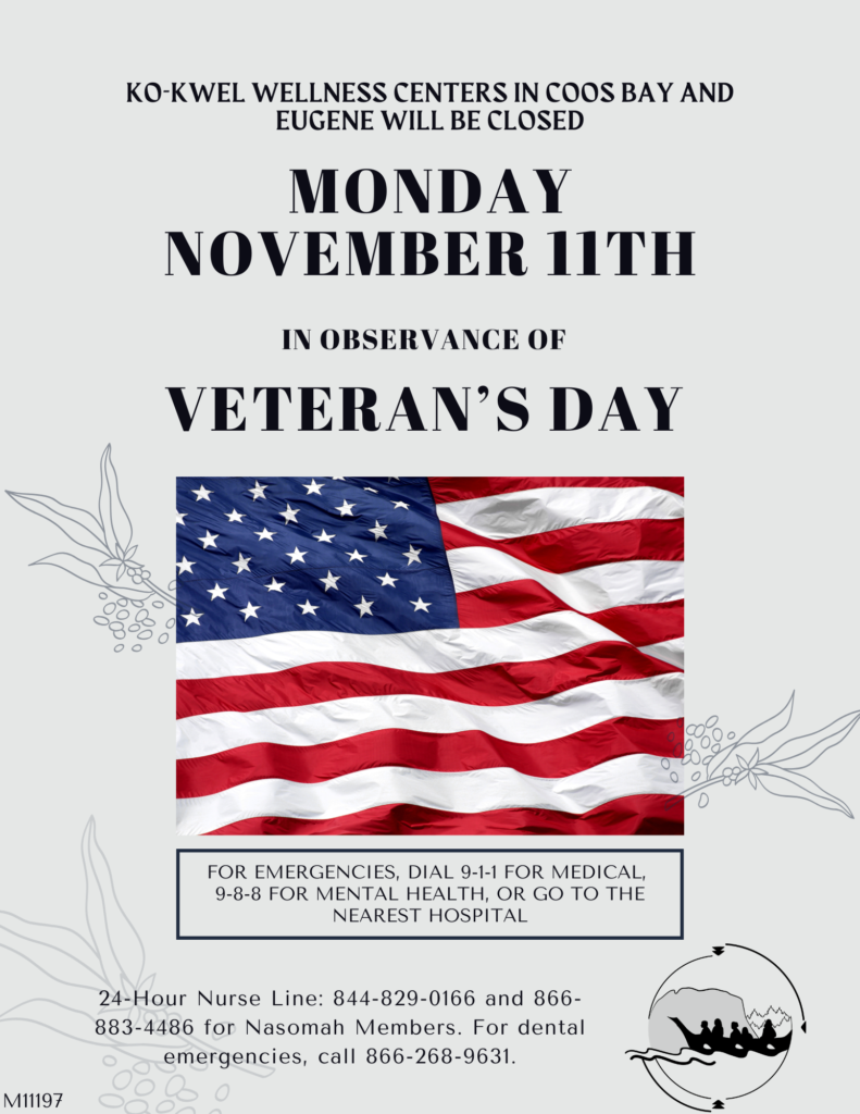 Veteran's Day closure for all KWC locations