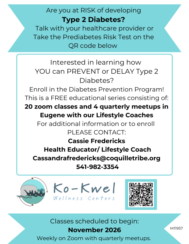 Interested in learning how you can prevent or delay Type 2 Diabetes? See if you're eligible for this round of classes, which will be mostly on Zoom with quarterly meetings in Eugene starting in November 2026.